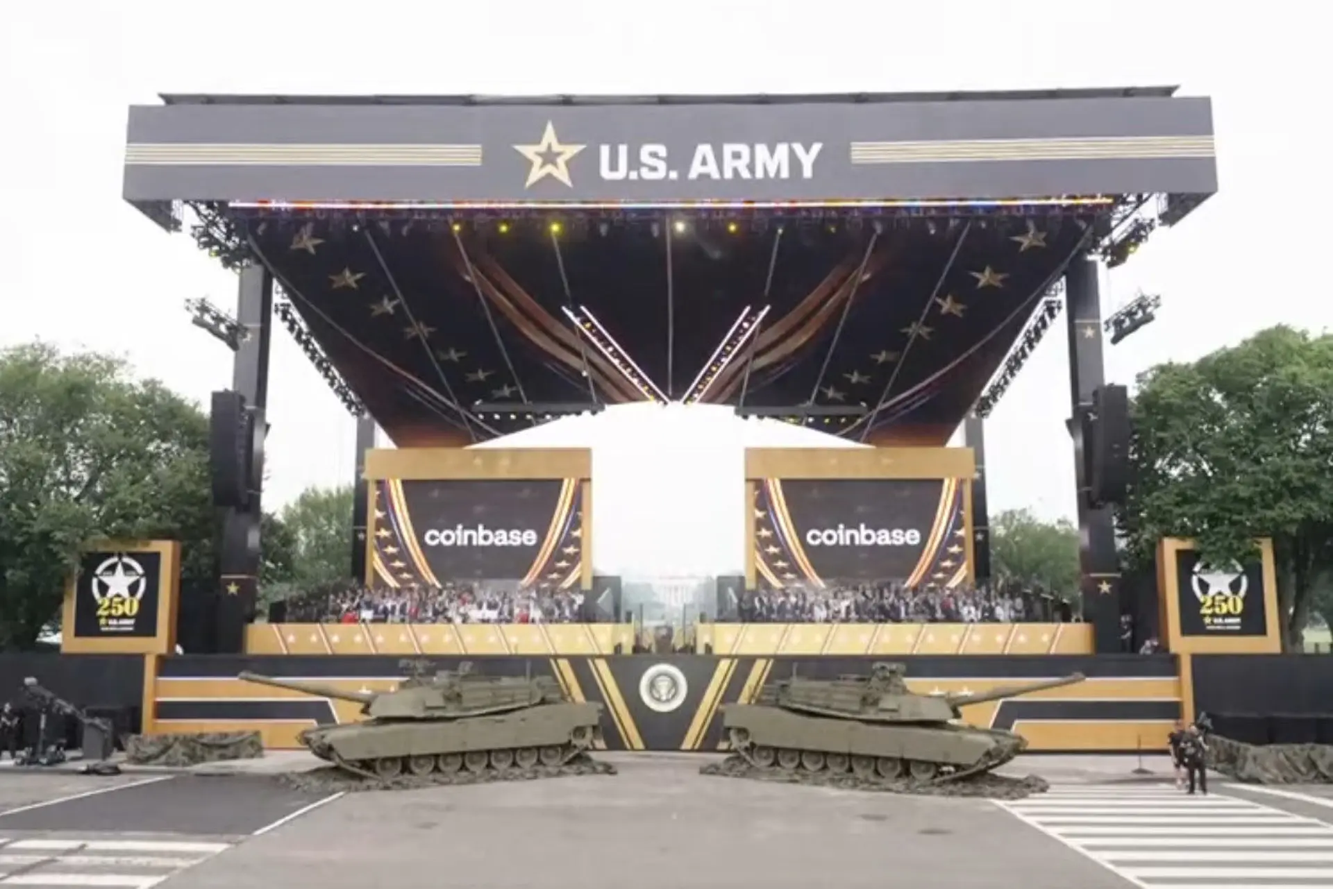 “Coinbase faces crypto backlash over sponsoring military parade in D.C.”